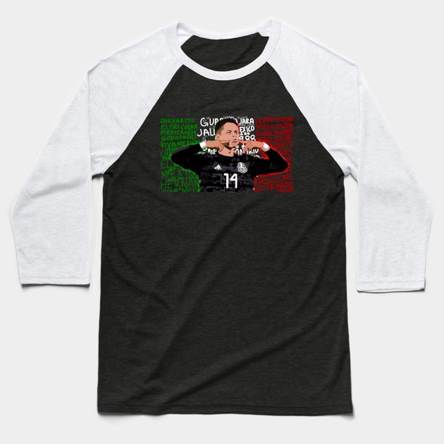 Javier 'Chicharito' Hernandez Baseball T-Shirt by HubstheMexicano